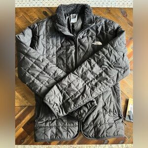 The North Face women's Charcoal Quilted Puffer Jacket